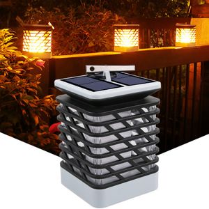 Wholesale solar powered sensor for sale - Group buy ire flickering Lights Outdoor Waterproof Flickering Flame Wall Lights with Dark Sensor Auto On Off LED Solar Powered Night Lights