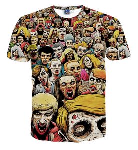 T-Shirt New The Walking Dead Men T Shirts Walker Skull Zombies High Quality Crewneck Top Tees Short Sleeve Summer