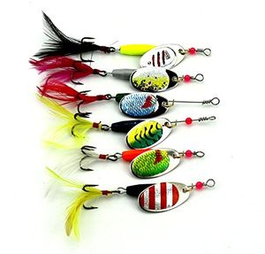 Lenpaby 6PCS Spinnerbaits Hard Metal Kit Spinner Pstrąg Bass Ludki Wobbler Wobbler Sprzęt wędkarski