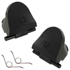 Svart L2 R2 Trigger knappknappar med fjäder för PlayStation 4 PS4 Controller Replacement Parts DHL FedEx EMS Free Ship