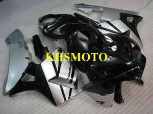 Kit carenatura moto per Honda CBR600RR CBR 600RR F5 2005 2006 05 06 cbr600rr ABS Set carenature nero argento + Regali HQ21