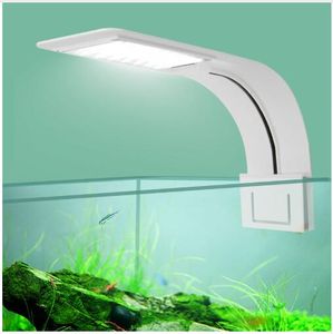 슈퍼 슬림 LED 수족관 조명 식물 성장 조명 5W / 10W / 15W 수생 식물 조명 방수 클립 - 램프에 물고기 탱크 슈퍼 슬림 L
