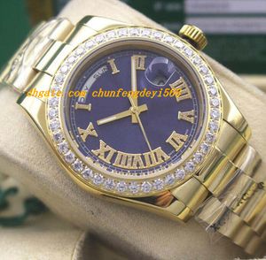 Luxusuhren Herren 18kt Gold Datum 6-Farben-Zifferblatt Roman 118348 Diamantlünette 41mm Automatik Mode Herrenuhr Armbanduhr