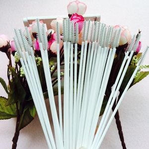 17.3 * 2,3cm * 5mm rostfritt stål rengöringsborste Tråd Plasthandtag Straw Straws Rengöring Borstar Flaskborstar för hushållsredskap