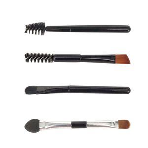 Mini Double Eyebrow Brush Curta Cabeça Macio Portátil Sobrancelhas Beleza Maquiagem Ferramenta Iniciante Espiral Espiral Pincéis Eyelash 10