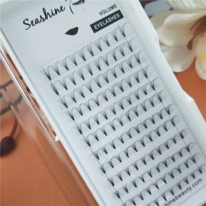 Seashine free shipping 6D short stem pre fanned eye lashes russian volume individual false eyelash extension manufacturer