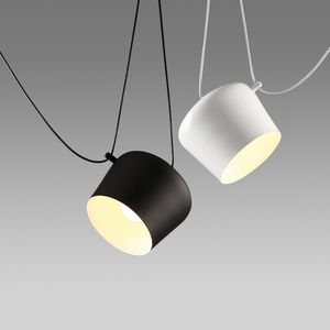 Modern aluminium hängande trumma hänge lampa restaurang bar kafé hängande ljus fixture enkla sovrum droppeLight