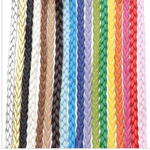 10meters lot Flat Braided Leather Cord For Necklace Bracelet 5mm String Rope Thread Lace Jewelry Making DIY 18colors F616