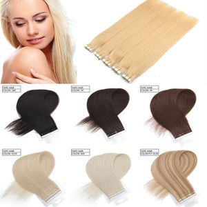 14inch 16inch 18inch 20inch 22inch 24inch indian hair pu skin weft remy tape human hair extensions 40pcs lot free dhl