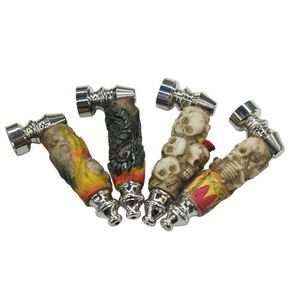 metal resin straight type smoking pipes abstract school art pipes small metal pipes smoking accessories for sale