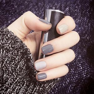 Elecool False Paznokci Krótki Nail Art 5 Style Akrylowe Śliczne Pełne Sztuczne Paznokcie Do Home Faux Clats Court French Tip Nails 24 sztuk