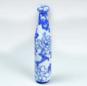 Satış seramik boru uzunluğu 78MM kişiselleştirilmiş mavi ve beyaz porselen