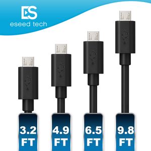Premium 2a High Speed ​​Micro USB-kabel Typ C Kablar Powerline 4 Längder 1m 1,5m 2m 3m Sync Snabbladdning USB 2.0 för Android Smart