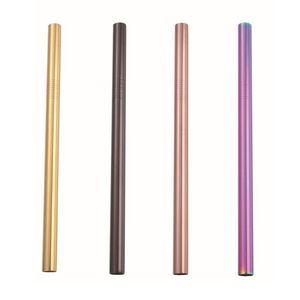 304 Stainless Steel Drinking Straws 8.5" Dia. 6mm/8mm/10mm/12mm Bent and Straight Reusable Drinking Straws