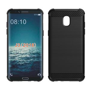 Wholesale galaxy amp resale online - 1 mm Silicone Carbon Fiber Brush Soft Phone Cover For Samsung Galaxy Sol Amp Prime Express Prime J3 rd Gen J3 Achieve J3 Star J338