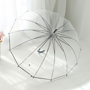 Transparent Umbrellas Parasol Kids Umbrella Rain Women Cute Clear Paraguas Good Quality POE