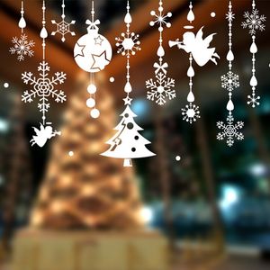 Снежинка Рождественская елка стикер стены Shop Window Sticker стекла Mall Angel Подвесные украшения Магазины и торговые центры Декор стикер стены
