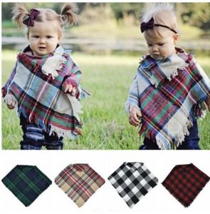 Children Baby Scarf Plaid Cloak Plaid Cloak Warm Knitted Blouse Shawl Baby Plaid Scarf Poncho suit for 3-5 years KKA5823