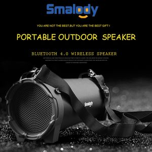 Smalody Bluetooth Speaker Haut parleurs extérieurs sans fil portables avec bandoulière fente pour carte TF Aux Best pour le camping en soirée