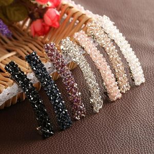 Bling Crystal Hairpins Headwear for Women Girls Rhinestone Hair Clips Pins Barrette Styling Tools Accessories 7 Colors