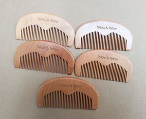 5pcs/lot liberano il trasporto Nuovo pettine di legno della tasca del pettine della barba del pettine della pesca naturale calda di vendita 11*5cm