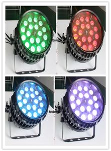6 pieces China outdoor rgbwa uv led par can light 18x18w 6in1 waterproof par with zoom