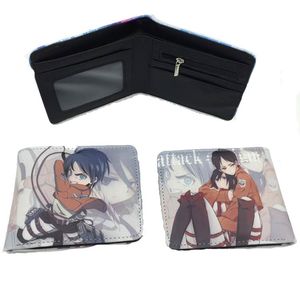 Wholesale mikasa ackerman for sale - Group buy Attack on Titan Short PU Leather Wallet Card Holder Pocket Fashion Casual Purse of Eren Jaeger Mikasa Ackerman