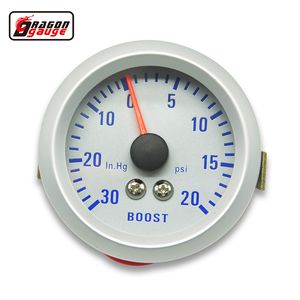 Medidor de dragão 52mm Turbo Boost Gauge 20 ~ 30 PSI pressão 0-30 INHG MEDIDOR de VÁCUO metro Colorido luminoso TURBO Mete