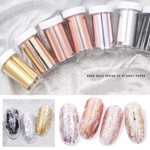 4*70cm Matte Nail Foil Rose Gold Laser Nail Art Polish Transfer Foil Tips Decor Holographic Rolls DIY Materials