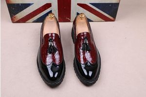 Designer män bullock klänning skor patent läder lyx mode bogue bröllop oxford skor 1nx23