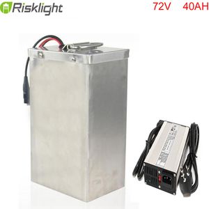 High Power 72V 40Ah Lithium Battery for Electric Bike Mini Car Golf Car with Portable Handle Stainless Case