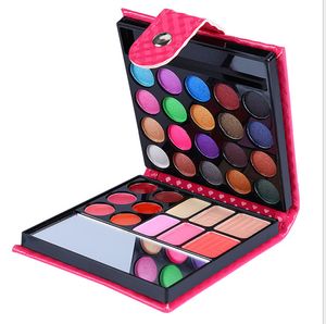 32 färger ögonskugga highlighter blush coutour face pulver läppglans 5 i 1 foundation makeup palett