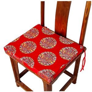 Niestandardowy zagęścić chiński styl jedwab Brocade sofa poduszka siedzenia biuro domowe poduszki dekoracyjne jackard jadalnia krzesło pad okrągły fotelik
