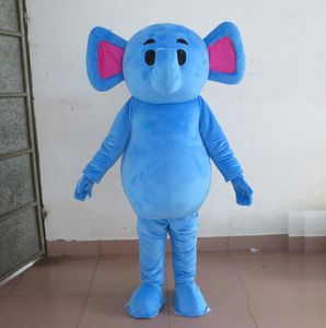 2018 Sconto vendita in fabbrica il costume mascotte elefante rosa / blu testa per adulto da indossare per scelta