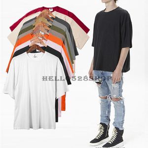 10 Renk Moda Erkek Omuz Kısa Kollu Katı Renk Siyah Stil Tee Casual Tişörtler Büyük Boy Tasarımcı Streetwear Tops