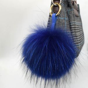 Pompon di pelliccia di procione genuino taglia 14cm Fascino per borsa Portachiavi di volpe di procione reale Fascino di pelliccia di procione Pompon Borsa di fascino Palla di volpe