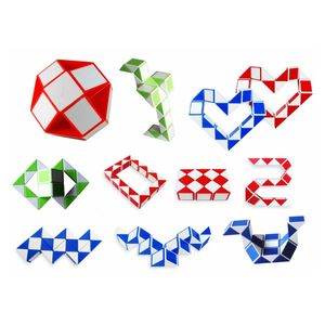 Cube Mini Magic Cube Barn Creative 3D Puzzle Snake Shape Game Leksaker Twist Pussel Toy Slumpmässig Intelligence Gift