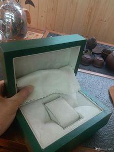 Qualidade de luxo mans wrist welts boxes swiss top Brands Original Green Box Paper para Rolex Watch Booklet Card in English Men Whol267r