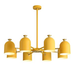 Posta modern enkel hängande ljusmakaron färgglada e27 lampa rosa grön gul material metall kärleksfull söt droppe för foajé sovrum belysning