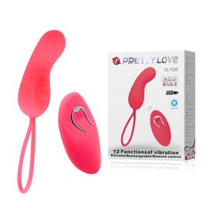 Pretty Love Silicone 12 Functions Vibration Wireless Remote Control Vibrating Love For Women Adult Sensual Sex Toy Vibrators Y18100803