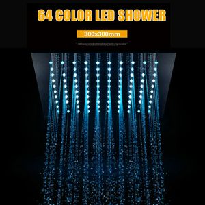 Moderno bagno doccia testa desigh mm pollici elettronico potere telecomando colore cambiamento led embed soffitto doccia a pioggia