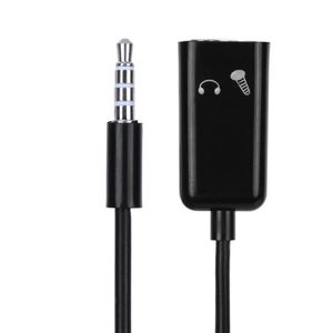 18cm/7.09" 3.5mm Male Jack to Dual Female Jack Audio Stereo Headset Mic Splitter Adater Cable for Smartphone MP3 Computer CD