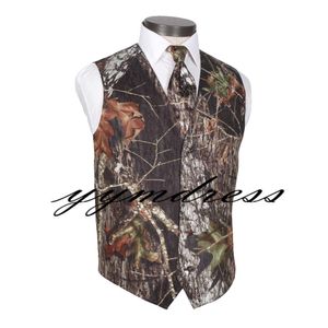 Camo Printed Wedding Groom Vests Groomsmen Vests V-Neck Men's Suit Vests Vest Men's Dress Vest Waistcoat Dress Hunter Pr288s