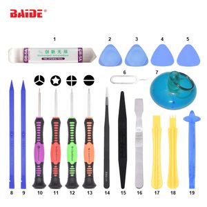 With 0.6Y 0.8 Pentalobe Phillips Screwdrivers 19 in 1 Opening Tools Kit Pry Repair Tool Set for iPhone 7 Tablet PC Screen Battery Replace