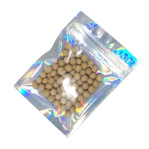 100шт Glittery Zipper Замок Передняя Clear Алюминиевая фольга Resealable Пакет сумка для закуски Candy Nut полупрозрачный лавсановой Фольга самоклеющимися мешок
