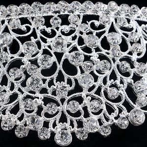 Underbara mousserande silver Big Wedding Diamante Pageant Tiaras Hairband Crystal Bridal Crowns for Brides Hair Jewelry Headpiece247i