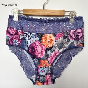Sexiga Underkläder Briefs Kvinnor Underkläder Plus Storlek 6XL Lace Blomma Stor Storlek Kvinnors Tränar