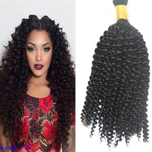 Braiding Hair Bulk Loose Hair 100g Människa För Braiding Bulk Nej Bilaga 1pcs Bulk Afro Loose Curly Braiding Hair