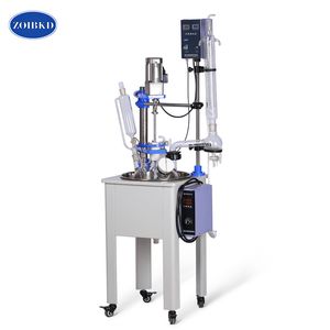 ZOIBKD Lab Supplies Hot-selling F-10L Single Layer Glass Reactor with Cooling Coil For Laboratory