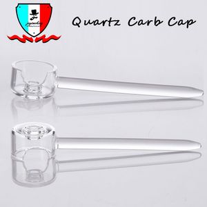 Tappo in carb al quarzo diametro 15,5 mm 22,5 mm Chiodi Banger Accessori per fumatori con una maniglia sul lato Bong in vetro Dab Rigs 420